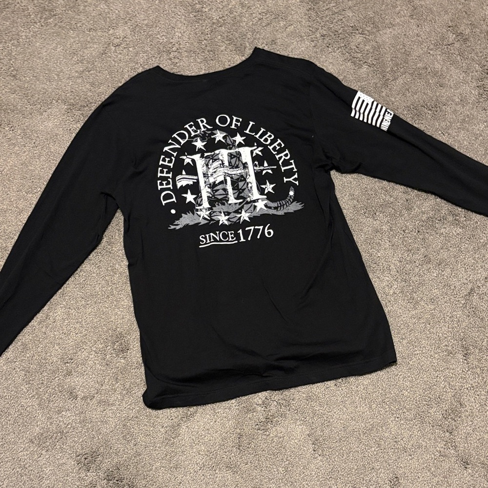 Nine Line Men's Black Long Sleeve Tee - Picture 3 of 3